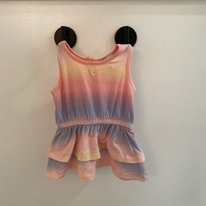 Splendid ombré spray cotton blend dress with bloomers